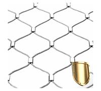 Durable Stainless Steel Mesh 0.6x11m Anti-Fall Netting 10cm/2mm Heavy-Duty Deer Fence Decorative Safety Grille for High Altitude Protection