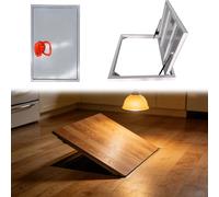Durable Stainless Steel Paintable Crawl Space Access Door - 24" to 60" Customizable Escape Hatch for Basement & Outdoor Easy Installation Inspection Cover (44" x 27")