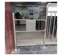 Durable Stainless Steel Spring-Loaded Security Gate - One-Way Entry Access Door for Restaurants, Supermarkets, Malls - Left-Hand, 75x100 cm, Ultimate Safety Solution