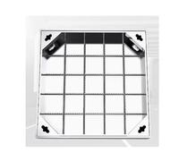 Durable Stainless Steel Square Drain Cover & Frame 80 x 80 x 8 cm for Driveways Pathways Patios & GardensHeavyDuty WeatherResistant Design