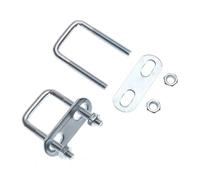 Durable Stainless Steel Square U-Bolt - 2 Sets M6 Right Angle Pipe Clamp with Baffle Screw for Secure Connections(M6x25x70mm)