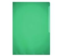 Durable Clear Plastic Cut Flush Document Wallet Folder | 100 Pack | A4 Green