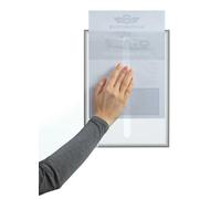 Durable Static Cling Uv Info Pocket Signage For Glass - 5 Pack - A4 Grey