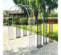 Durable Steel Garden Arch Arbor for Climbing Plants & VinesHeavyweight Trellis Pergola for Backyard & PatioWhiteSizes: 55" to 95" Wide 98" High