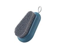 Durable Stiff Narrow Bristles Hand Scrub Brush with Hanging Rope & Adhesive Hooks, Portable Fingernail Scrubber for Fingernails Toes(Blue)