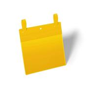 Durable Strap Ticket Holder Document Pocket Landscape - 50 Pack - A5 Yellow - Perfect for Use in Warehouse and Logistic Centres