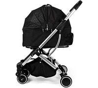 Durable Stroller Stroller for Dog Resistant to Shocks Orientable Large Rotatable Cat Stroller Dog Stroller for Traveling (Black) (Black)