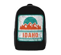 Durable Students Bookbag Idaho Mountain Vintage Sports Bag Casual Travel Bag for Hiking, Work, Camping, 42X32X14Cm