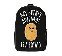 Durable Students Bookbag My Animal is A Potato Backpack Lightweight School Bags for Hiking, Camping, Work, 42X32X14Cm