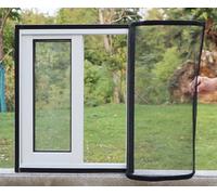 Durable Sturdy Cat Window Guard, Stainless Steel Cat Window Screen, Transparent Fly Screens for Windows, Cat Proof Window Screen, Not Adjustable, Easy to Install (Color : Gray Mesh Black Frame, Size