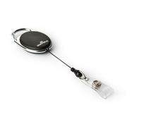 Durable Style Badge Reel With Snap Button Strap 80Cm Long With Metal Clip Black