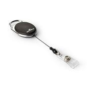 Durable STYLE Secure Retractable Clip Badge Reel for ID & Keys | 10 Pack | Black