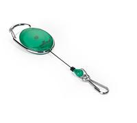 Durable Style Secure Retractable Carabiner Badge Reel for IDs & Keys, Green