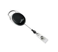 Durable STYLE Secure Retractable Clip Badge Reel for ID and Keys Black (Pack of 10) 8324/01