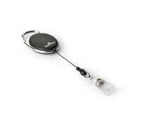 Durable Style Secure Retractable Clip Badge Reel For Id & Keys - 10 Pack - Black