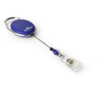 Durable Style Secure Retractable Clip Badge Reel For Id & Keys - 10 Pack - Blue
