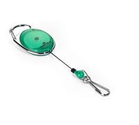 Durable Style Secure Retractable Carabiner Badge Reel for IDs & Keys, Green
