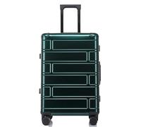 Durable Suitcase for Women Suitcase Travel Case Hardshell Carry-On Luggage 20" with Silent Airplane Spinner Wheels Retro Suit Case,Green-20Inch