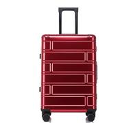 Durable Suitcase for Women Suitcase Travel Case Hardshell Carry-On Luggage 20" with Silent Airplane Spinner Wheels Retro Suit Case,Red-20Inch