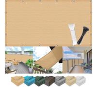 Durable Sun Shade Sail 4.5 x 10m, No Drilling Required, Versatile Use, Mold Resistant & Ventilated Grommets, Perfect for Balcony, Garden, Sand Yellow