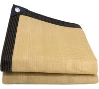 Durable Sunblock Shade Mesh for Dogs, Plants & Poultry - 90% Shade Fabric, Available in 2x2m, 2x4m, 5x6m, 8x10m, 10x12m, Beige, 4x4m (13.1ft x 13.1ft)