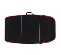 Durable Surfboard Bodyboard Cover, Polyester Carry Bag for Surfing Accessories, Double Zipper Design with Outer Pocket for Fins and Leashes, Suitable for All Types of Surfboards an (black cloth red