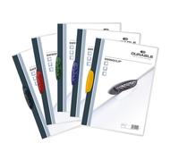 Durable SWINGCLIP 30 Document Clip Folder - 25 Pack - A4 Assorted Colours - No Need for Hole Punchers with Easy to Use Clip Files