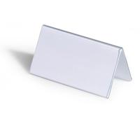 Durable Table Place Name Holder 52 x 100mm Transparent - Pack of 25 - Perfect for Meetings, Conferences, Events, etc.