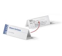 Durable Clear Acrylic Table Place Name Holders and Inserts | 10 Pack | 105x297mm