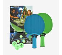 Durable Table Tennis Ball And Bat Outdoor Set - Blue/green