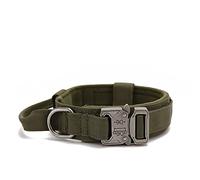 Durable Tactical Dog Collar Leash Set Adjustable Military Pet Collar Leash Medium Large Dog German Shepherd Training Accessories,XL,Green