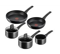 Durable Tefal Titanium Force 5-Piece Set: Saucepans 14/16/18 cm, Frypans 20/28 cm, Non-Stick Coating