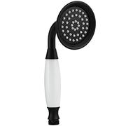 Durable Telephone Shower Head for Bathroom Brass High Pressure Handheld Sprayer Deep Clean(Black)