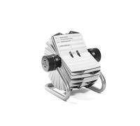 Durable TELINDEX Rotary Address Card Holder | 500 Cards & A-Z Index | Silver