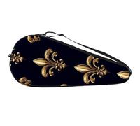 Durable Tennis Bag, Golden Fleur-De-Lis Seamless Pattern Lightweight Tennis Racket Bag for Men Women Teens