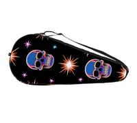 Durable Tennis Bag, Human Skulls and Stars on a Black Background Lightweight Tennis Racket Bag for Men Women Teens
