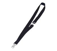Durable Textile Badge Lanyard 20mm Black, Pack of 10 8137/01