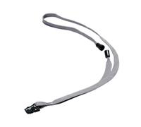 Durable Textile Name Badge Lanyard with Safety Release 10mm Grey (Pack of 10)