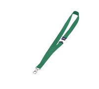 Durable Textile Lanyard 20 mm Green | Pack of 10 Necklaces | Includes Safety Release | Holds a Variety of Badges and Passes