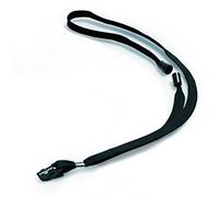 Durable Textile Lanyard 10 mm Black | Pack of 10 Necklaces | Includes Safety Release | Holds a Variety of Badges and Passes
