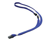 Durable Textile Lanyard 10 mm Blue | Pack of 10 Necklaces | Includes Safety Release | Holds a Variety of Badges and Passes