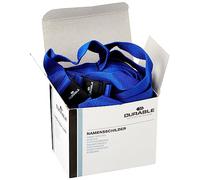 Durable Textile Lanyard 20 mm Blue | Pack of 10 Necklaces | Includes Safety Release | Holds a Variety of Badges and Passes