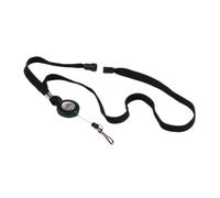 Durable Textile Lanyard with Badge Reel Black (Pack of 10) 8223/01
