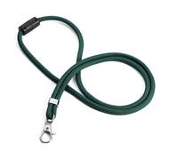 Durable Textile Lanyard with Carabiner Clip - Made of Recycled rPET - Pack of 10 Green Necklaces - Universal Badge Holder
