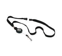 Durable Badge Reel with Black Lanyard - Pack of 10 - Perfect for Securely Holding Name Badges, Security Passes, Key Fobs, etc.