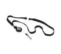 Durable Soft Breakaway Lanyard with Retractable Badge Reel - 10 Pack - Black Durable Black 10 Pack
