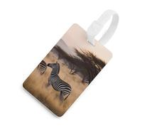 Durable TPU Luggage Tag with Information Card, Scratch-Resistant Travel Bag Tag, Africa Grassland Zebra Suitcase Tags for Bags & Tools, White-style, One Size, classic