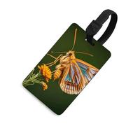 Durable TPU Luggage Tag with Information Card, Scratch-Resistant Travel Bag Tag, Beautiful Moth Wings Suitcase Tags for Bags & Tools, Black-style, One Size, classic
