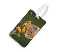 Durable TPU Luggage Tag with Information Card, Scratch-Resistant Travel Bag Tag, Beautiful Moth Wings Suitcase Tags for Bags & Tools, White-style, One Size, classic