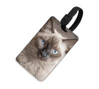 Durable TPU Luggage Tag with Information Card, Scratch-Resistant Travel Bag Tag, Beautiful Siamese Cat Suitcase Tags for Bags & Tools, Black-style, One Size, classic
